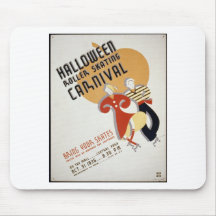 Halloween Roller Skating Festival Mouse Pad
