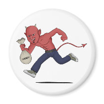 Halloween satan fridge magnets
