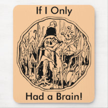 Halloween Scarecrow No Brain Mousepad