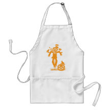 Halloween Scarecrow Silhouette Apron