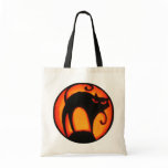 Halloween Scary Cat Jack-O-Lantern Canvas Bag