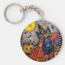 Halloween Scottish Terrier Key Chains