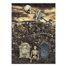 Halloween Skeleton Party Custom Invite