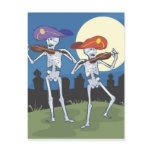Halloween Skeleton Postcard