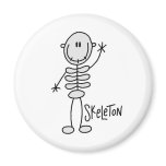 Halloween Skeleton Stick Figure Magnet