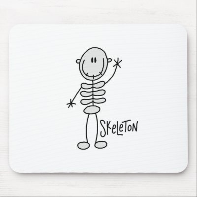 Halloween Skeleton Stick Figure Mousepad by stick_figures