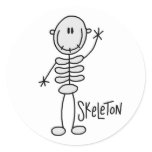 Halloween Skeleton Stick Figure Sticker
