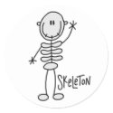 Halloween Skeleton Stick Figure Sticker