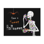 Halloween Skeleton Treats postcards