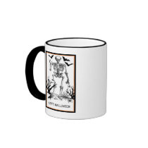 HALLOWEEN SKELETON VIGNETTE COFFEE MUG