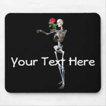 Halloween Skeleton With Rose Mouse Pads