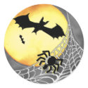 HALLOWEEN SPIDERS & BATS Stickers