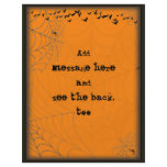 Halloween Spiderwebs & Bats Scene Silhouette flyers