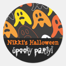 Halloween Spooky Ghosts Party Photo Sticker