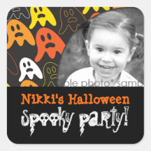 Halloween Spooky Ghosts Party Photo Sticker