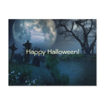 Halloween Spooky Scenes Postcard