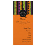 Halloween Stripes Pumpkin Menu Card rack cards