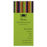 Halloween Stripes Spider Menu Card rack cards