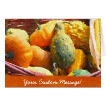 Halloween Thanksgiving Harvest 3 Greeting Cards