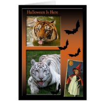 Halloween Tiger Greeting Card