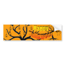 Halloween Tree Jackolanterns Bumper Stickers