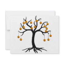 Halloween Tree Jackolanterns Custom Announcements