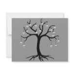 Halloween Tree with Cute Skull Ornaments invitations