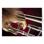 Halloween Trombone with a Monster Hand Card