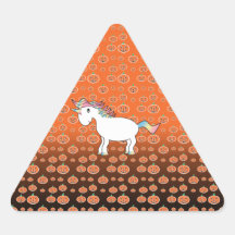Halloween Unicorn Triangle Stickers