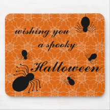 Halloween Victorian Lace Orange Mousepad