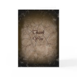 Halloween Wedding Aged Rose Thank You Card