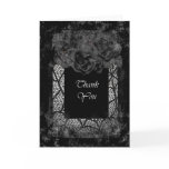 Halloween Wedding-Black Rose Thank You Card