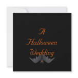 Halloween Wedding - (Hanging Bat) Custom Invitations