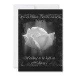 Halloween Wedding-White Rose Invitation