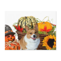 Halloween Welsh Corgi Post Cards