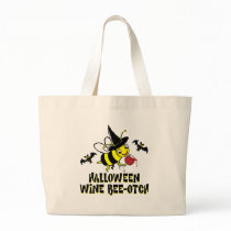 Halloween Wine Beeotch Tote Bag