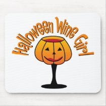 Halloween Wine Girl Mouse Mats