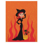 Halloween Witch and Black Cat flyers