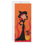 Halloween Witch and Black Cat rack cards