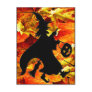 Halloween Witch and Fall Leaves Postcards