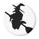 halloween witch black icon magnets