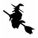 halloween witch black icon t-shirts