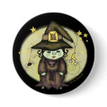 Halloween Witch Button