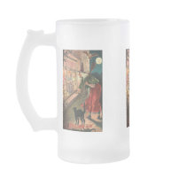 Halloween Witch, Cat Staring in Window Mugs