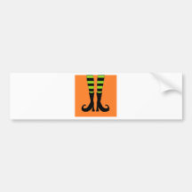 Halloween Witch Feet Bumper Sticker