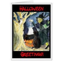 Halloween Witch Greeting Card