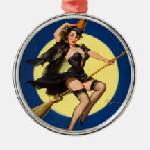 Halloween Witch Pin Up Girl Ornament