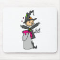 Halloween Witch Stick Figure Mousepad