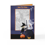 Halloween Witch Stirring Cauldron (photo frame) cards