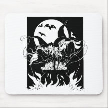 Halloween Witches Mouse Pad